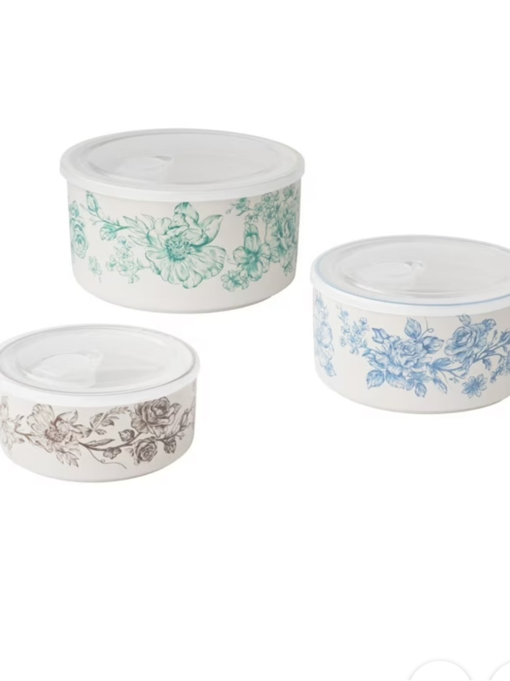 THE PIONEER WOMAN NWT Agatha 6pc nesting baker set w/ lids